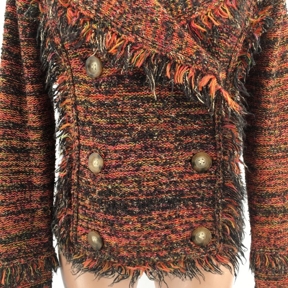 Anthropologie One Girl Who Fringe Sweater Jacket - Picture 3 of 8